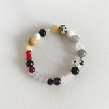 Natural Stone Bracelet with Amethysts Turquoises Tourmalines Aquamarines Beads
