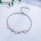 Zircon Flower Bracelet - Elegant Accessory for All Occasions