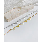 2022 Titanium Steel Love Heart Steel Bracelet Gift
