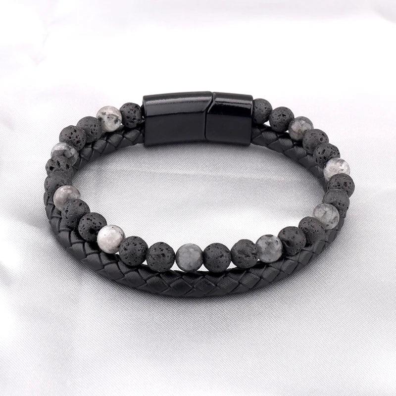Tiger Eye Stone Braided Bracelet Men's Jewelry Gift