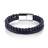 Tiger Eye Stone Braided Bracelet Men's Jewelry Gift