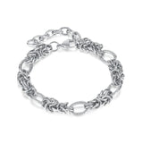 Vintage Geometric Stainless Steel Bracelet