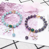 Amethysts Opal Wrap Bracelet Bangle