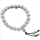 Tibetan Silver Beads Rope Bracelet for Men