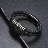 Love You Forever Leather Braided Bracelet with Gift Wristband Card