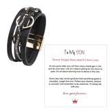 Boho Magnetic Buckle Multi-layer PU Leather Bracelet