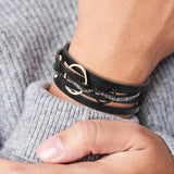 Boho Magnetic Buckle Multi-layer PU Leather Bracelet