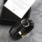 Boho Magnetic Buckle Multi-layer PU Leather Bracelet