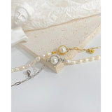 Stainless Steel Chain Bracelet with Pearl for Women