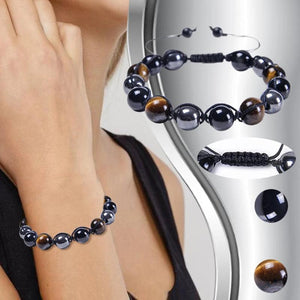 Red Tiger Eye Triple Protection Bracelet 8mm Crystal Bead