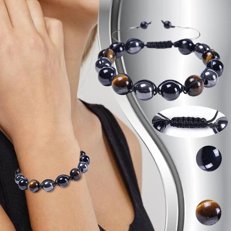 Red Tiger Eye Triple Protection Bracelet 8mm Crystal Bead