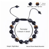 Red Tiger Eye Triple Protection Bracelet 8mm Crystal Bead