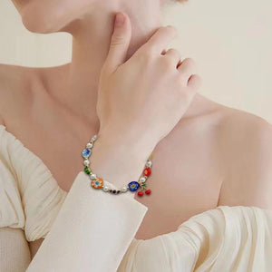 Sweet Small Fresh Flower Fruit Bracelet for Women