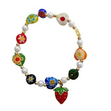 Sweet Small Fresh Flower Fruit Bracelet for Women