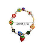 Sweet Small Fresh Flower Fruit Bracelet for Women