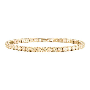Rose Silver Tennis Bracelet Bangle for Women Gift Jewelry