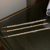 Rose Silver Tennis Bracelet Bangle for Women Gift Jewelry