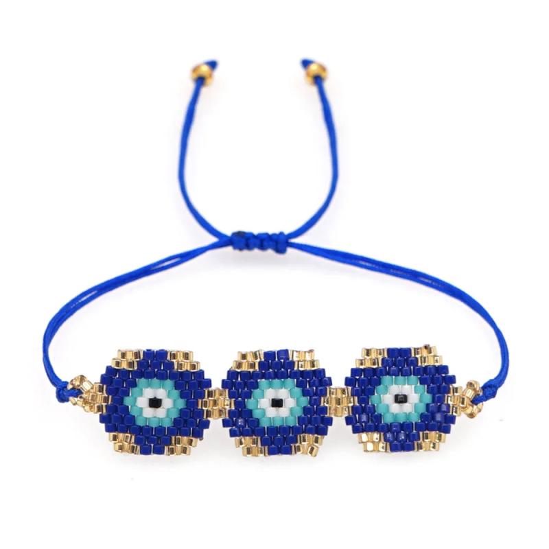 Hand Woven Flower Beaded Bracelet Adjustable Bohemia Unisex