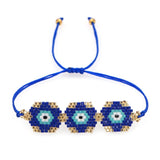 Hand Woven Flower Beaded Bracelet Adjustable Bohemia Unisex