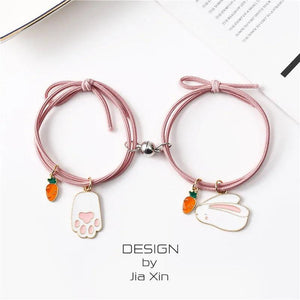 Rabbit Magnet Attract Bracelet Adjustable Friendship Couples Jewelry