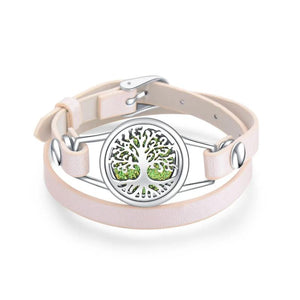 Tree of Life Aromatherapy Bracelet Perfume Locket Leather Wristband
