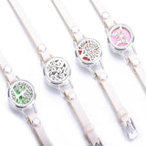 Tree of Life Aromatherapy Bracelet Perfume Locket Leather Wristband