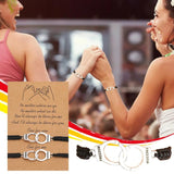 Alloy Woven Friendship Bracelets for Couples Christmas Gift