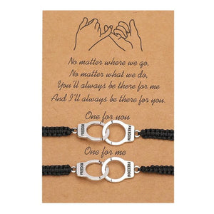 Alloy Woven Friendship Bracelets for Couples Christmas Gift