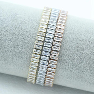 Zircon Studded Copper Bracelet Women's Jewelry