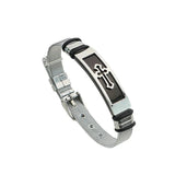 Vintage Stainless Steel Cross Charm Bracelet
