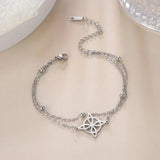 Witch Knot Charm Bracelet Stainless Steel Double Layer Wicca Jewelry