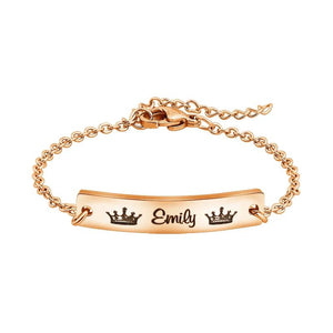 Custom Kid's Bar Bracelet - 140mm Stainless Steel
