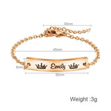 Custom Kid's Bar Bracelet - 140mm Stainless Steel