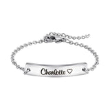 Custom Kid's Bar Bracelet - 140mm Stainless Steel