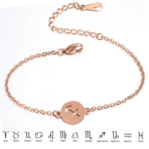 Constellation Stainless Steel Bracelets for Women Geometric Pendant Jewelry