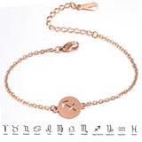 Constellation Stainless Steel Bracelets for Women Geometric Pendant Jewelry