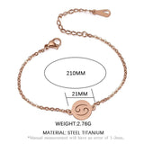 Constellation Stainless Steel Bracelets for Women Geometric Pendant Jewelry