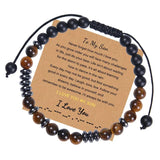 Tiger's Eye Magnet Stone Bracelet for Son