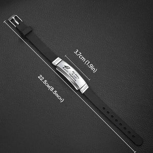 Silicone Bar Bracelets Men Anniversary Jewelry Adjustable Wristband