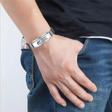 Silicone Bar Bracelets Men Anniversary Jewelry Adjustable Wristband