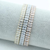 Zircon Inlaid Copper Bracelet for Prom Banquet
