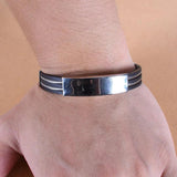 Stainless Steel Smooth Women's Wedding Bracelet