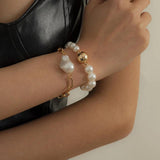 Special-Shaped Pearl Suit Bracelet Geometric Chain Beaded Hand Ornaments