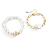 Special-Shaped Pearl Suit Bracelet Geometric Chain Beaded Hand Ornaments