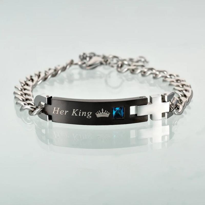 Titanium Steel Love Bracelet for Couples