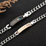 Titanium Steel Love Bracelet for Couples