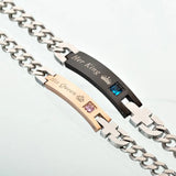 Titanium Steel Love Bracelet for Couples