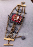 Multilayer Gothic Girl Wide Bracelet