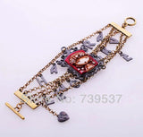Multilayer Gothic Girl Wide Bracelet