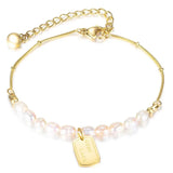 Adjustable Women Stainless Steel Good Luck Bracelet